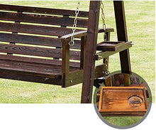 KYTGFH Patio Swing Porch Hang Club Bench Chair,Outdoor Swing Chairs for Adults,Wooden Garden Swing Outdoor Swing Chair Bench Perfect Set for Patio,Garden