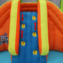 BANZAI Twin Falls Lagoon Inflatable Water Slide Splash Toy Orange