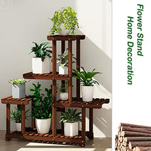 ZOCWJK Plant standWooden Plant Stand Plant Shelf Indoor Outdoor Tiered Stands Flower Pot Holder Shelves Floor Shelf for Garden Planters for Living Room Balcony 86x25x90cm,