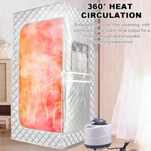 TT-YEL Large Home Steam Sauna Tent, Double Sauna Room with Two 3L Steam Machines, Portable Foldable Spa Box, Home Steam Room with Chair and Remote Control,Gray