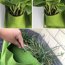BBYYDS 9 Pockets Vertical Wall Hanging Planting Bags Garden Planter Non-Woven Fabrics Grow Flowerpot Balcony Decoration