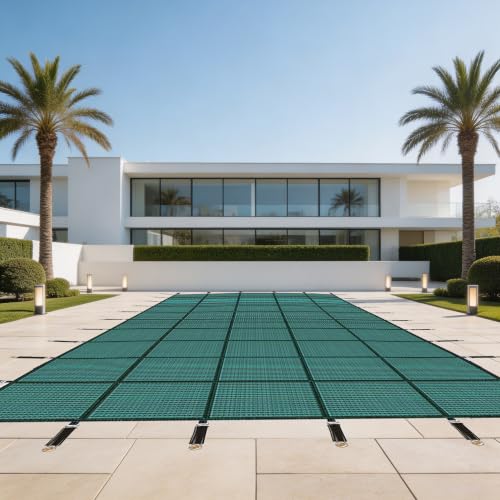 KEIKI Swimming Pool Safety Cover, Fits 30x50ft Rectangular Swimming Pools