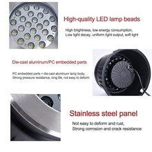 SDdPulse Outdoor Landscape Lights - LED Underground Light,Round Recessed Spotlight, IP65 Waterproof Tempered Glass Floor Light, Garden Street Courtyard Ground Decorative,White-54W