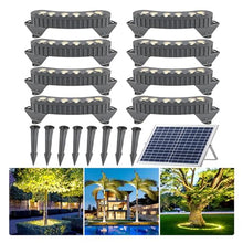 NRPEAK Solar Spot Lights for Outside, Low Voltage Landscape Up Lighting for Palms Tree, Garden Lights, Easy to Assemble(Warm White Light,Pack of 8)