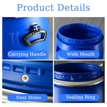 Large Plastic Bucket with Lid Food Grade Air Tight Industrial Container Multifunctional Shipping Container Rain Barrel Alternative for Restaurant Home Factory Brewing(42 Gallon)