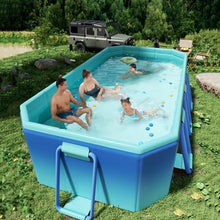 DMVWJR Foldable Swimming Pool for Kids and Adults, No Inflation Required, Outdoor Kiddie Pools, Thickened Support Dog Tub(9.8FT/3.0M)