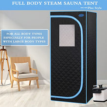 Kaimei Large Portable Steam Sauna Tent | Full Body Relax & Detox | Easy Assembly | Home Spa with Stainless Steel Frame & Remote | Black