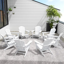 Costaelm Portside Classic Outdoor Adirondack Chairs Set of 8 White