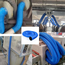 Blue PVC Plastic Hose, L1-10m, Pipe Diameter 30-300mm Industrial Vacuum Cleaner Hose, Household PVC Collection Dust for Factory Indoor Office Ventilation Carpentry Vacuuming(10m,Dia 90mm)