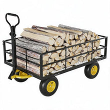 Litake Steel Garden Cart Wagon,1400LBS Capacity,with Removable Mesh Sides