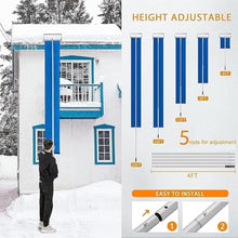 Snow Shovels 20Ft Telescoping Snow Shovels, Aluminium Snow Rake with Snow Slide and Telescoping Pole, Snow Roof Rake for Clearing Roof, Vehicle Snow and Leaves