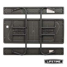 Lifetime 60112 6-Foot Picnic Table, Seats 8, Brown Plastic Top, All-Weather Steel Frame, Umbrella Hole