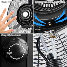 WNGJZZYC 22in/28in/32in Patio Misting Fans, Outside Pedestal Cooling Fan, with 40L Tank & 3-Speed Settings, 90° Degree, Standing Fan for Residential Greenhouse Outdoor(55cm/22in)