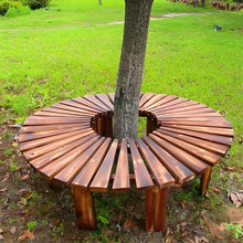 BXKCFYBSQ Round Tree Bench,Solid Wood Curved Chair,Outdoor Garden Patio Furniture Seat,Weatherproof Coating,360° Wrap Around,Free Combination of Shapes