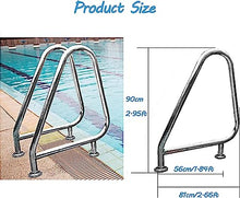 MSHOSAC Pool Handrails Swimming Pool Hand Rail for Ground Swimming Pools 304 Stainless, with Blue Grip Cover, Swimming Pool Stair Rail & Complete Mounting Accessories (Armrest x1)