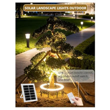 QICBYING Solar LED Tree Ring Lights, Outdoor Landscape Spotlight, Tree Hug Spotlight, IP65 Weatherproof Solar Powered Garden Lighting, for Palm, Orchard Trees, Yard Lighting(Yellow Light,48W)