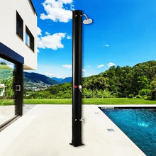 MKLFBY Luxury Solar Outdoor Shower with Shower Head & Foot Shower Tap, Temperature and Pressure Adjustable Garden Shower for Poolside Backyard Beach Pool Spa