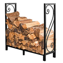 WXPWAMZ Firewood Rack Firewood Racks 43In Height Log Rack With Legs - Heavy Duty Metal Iron Firewood Rack - For Wood Stove Fireplace Back Porch Balcony Living Room -Easy To Put