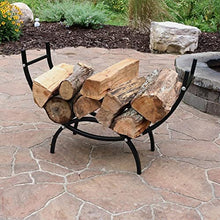 DJVHSRI Iron Arched Black Fireplace Front Firewood Shelf Firewood Storage Rack Flooring Home,