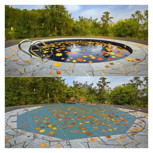 LZMZMQ Heavy Duty Round Pool Covers for Inground Pools, Custom Winter Swimming Pool Safety Cover Sturdy & Wear-Resistant, Concrete Floor Mounted with Fittings(33ft(Round Cover))