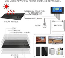 KZZAAO 1600 Watt Solar Panel Kit 2 * 800W Flexible Solar Panels with 40A Charge Controller Portable Monocrystalline Photovoltaic Module