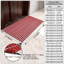 Eejovative Door Floor Mat Aluminum, Heavy Duty Patio Porch Mat for Inside Outside, Non Slip Large Area Doormat(Yellow WxL 80x150cm/2.6x4.9ft)