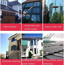ZWJABYY Solar Panel Cleaning Brush and Pole,Window Cleaning Kit with Extension Pole,Water Fed Pole Brush System,Telescopic Window Cleaning Tools,3.6M-10.8M Extendable Pole with Brush,7.2M/24FT