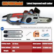 GAYAYAS Concrete Cutting Saw, Handheld Chainsaw, with Water Fed Dust Suppression, Handheld Electric Mini Chainsaw Wall Cutter, for Granite, Reinforced Concrete,Depth48cm