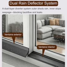 Sliding Windows Rain Diverter for Exterior Interior Groove, Peel and Stick wall Edges Drip Edge, Universal Dual-Layer Window Rain Guard