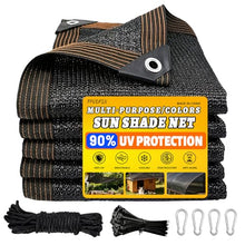 PFGDFSX 90% Shade Cloth for Garden - 22 x 65 FT Breathable Mesh for Vegetables & Plants, Outdoor Patio Sun Shade with Grommets - Chicken Coop, Dog Kennel Cover, Black