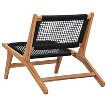 WANGKENSU Lounge Chairs for Outside, Chaise Lounges for Pool, Beach, Sunbathing, Deck, Lawn,Sun Lounger with Footrest Solid Teak Wood and Rope