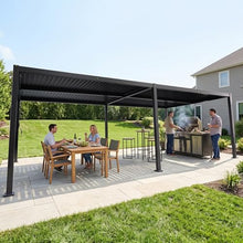 Kozyard Outdoor Louvered Pergola 12' x 24' Sun Shade Aluminum Patio Shelter