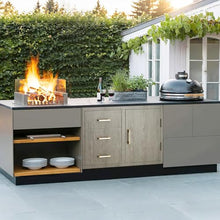 Fectiontool Outdoor Kitchen Drawer Cabinet Combo Stainless Flush Mount