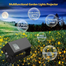 Garden Lights Star Christmas Projector, Moving Lighting LEDs, Landscape Spotlight, Decorations Stage Lights, Ultra-Wide Projection, Tree Topper (White)