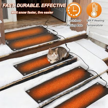iumLeap Heated Snow Melting Mats for Driveways, Anti-Slip Electric Ice Melt Rubber Pads for Decks, Sidewalks, Walkways, Stairs, Custom Sizes, 2 in/h Snow Removal Speed, 5 Pcs-10x48in