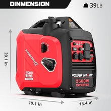 PowerSmart 2500 Watt Portable Inverter Generator with Quiet Technology, Compact and Lightweight Design, Small Generator for Camping, EPA Compliant