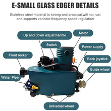 DIY Electric Small Glass Edge Trimmer Machine,800W Portable Electric Edger with Round/Straight Grinding Modes, 8000 RPM & Water Cooling for Chip-Free Results on Glass/Tile 10mm