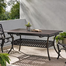 Industrial-Style Outdoor Dining Table with Weather-Resistant Iron Frame and Angled Tubular Legs - Perfect for Patios and Back Decks