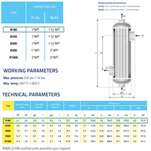 SECESPOL 316L Stainless Steel Pool Heat Exchanger for Spa/Solar/Swimming Pools - B180