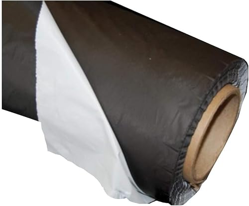 4ft x 2400ft x 1.25mil White on Black Embossed Plastic Mulch