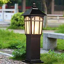 KADELONG 1, Outdoor Yard Lamps E27 1-Light Waterproof Lawn Lights - Villa Garden Floor Mount Lighting Fixture Landscape Deck Porch Patio External Path Lights H23.25in,Chandelier Lighting, jq-842