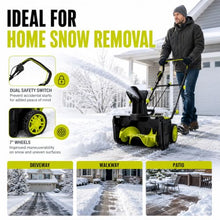 40V Cordless Snow Blower, 3500W Brushless Electric Snow Thrower with 2 x 4.0Ah Batteries, 20" Path, 10" Depth, 25ft Throw, Dual LED Lights, 180° Adjustable Chute for Home and Garage