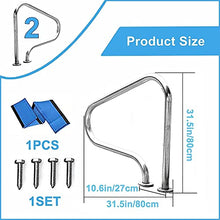 MSHOSAC Heavy-Duty Stainless Steel Pool Grab Rails for Safety & Stability - Easy Entry & Exit Handrails for Inground & Above Ground Pools
