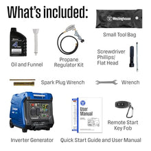 Westinghouse 5000 Peak Watt Super Quiet Dual Fuel Portable Inverter Generator, Remote Electric Start, Gas & Propane Powered, RV Ready 30A Outlet, Parallel Capable, Blue/Black