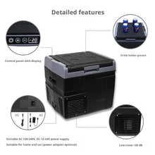 AWMGPDDBTO Mini Fridge Portable Compressor Car Fridge, 20L/30L
