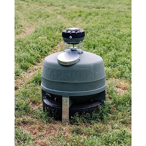 Capsule Game Feeders 800LB Capacity 360-Degree Broadcast Hunting Game Feeder Green