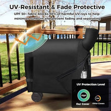 53-inch Waterproof Wood Particle Smoker Cover, 900D Oxford Cloth, Dustproof, UV Resistant, Abrasion-Resistant, and Tear-Resistant,Black,53 * 22 * 40inch