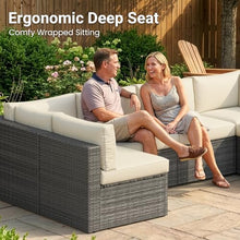 Patio Sectional Furniture Set, Wicker Outdoor Furniture Set for All-Weather