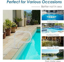 Pool Handrail 304 Stainless Steel Handrail Railing, Pool Hand Rail W/Quick Mount Base, Safety Handle for Indoor and Outdoor Inground Swimming Pools (1Pcs)