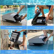 Pura V12 Solar Powered Automatic Pool Surface Skimmer Robot with APP Support,24/7 Continuous Cleaning, Dual Charging Options, Smart Obstacle Avoidance,150-um Filtration, OTA Upgrade (Grey)